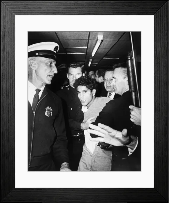 Framed Print : Sirhan Sirhan Being Led Away Framed Print : Sirhan Sirhan Being Led Away