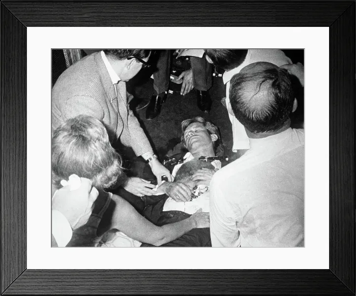 Framed Print : Robert Kennedy Lies Wounded Framed Print : Robert Kennedy Lies Wounded