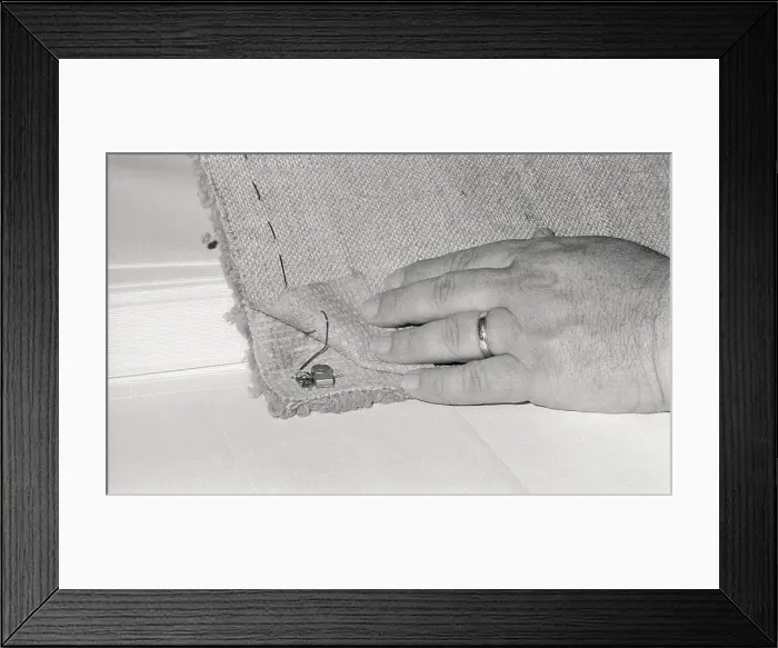 Framed Print : Bugging Device Sewn into Rug Framed Print : Bugging Device Sewn into Rug