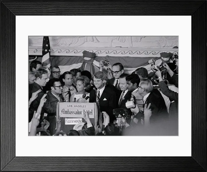 Framed Print : Robert F. Kennedy Amongst Supporters