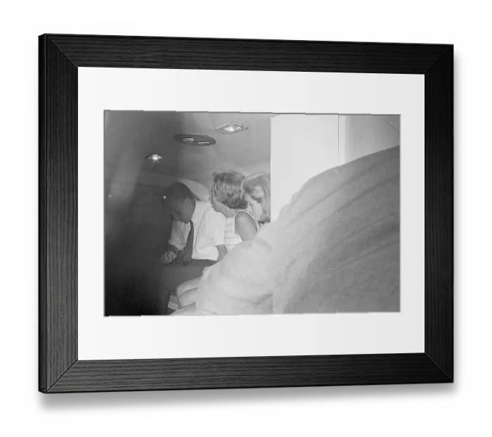Framed Print : Ethel Kennedy in Her Husband's Ambulance Framed Print : Ethel Kennedy in Her Husband's Ambulance