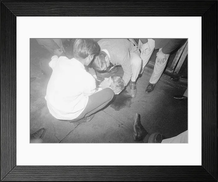 Framed Print : Robert F Kennedy Lies Shot On The Floor