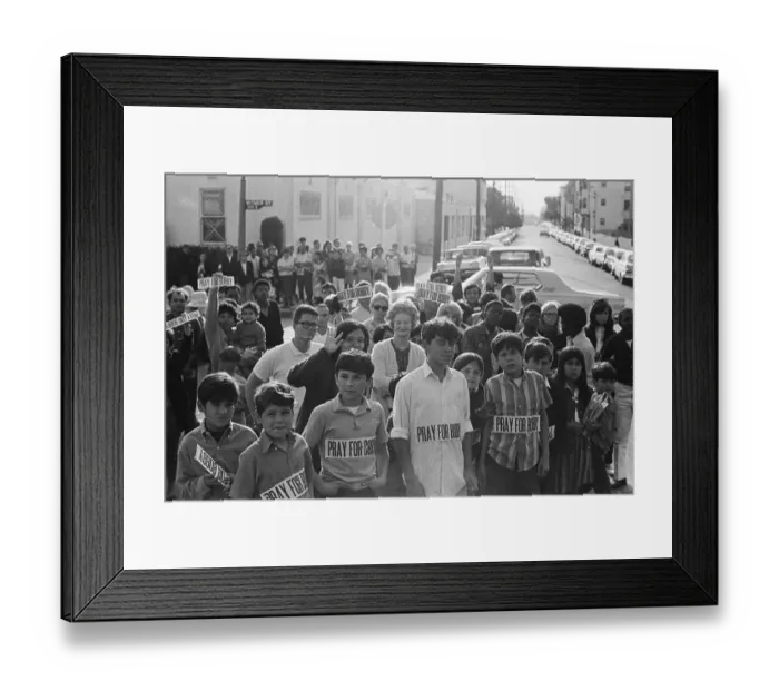 Framed Print : Wellwishers For RFK Outside Hospital Framed Print : Wellwishers For RFK Outside Hospital
