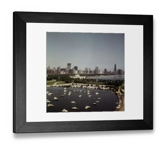 Framed Print : Chicago Skyline And Harbour Framed Print : Chicago Skyline And Harbour