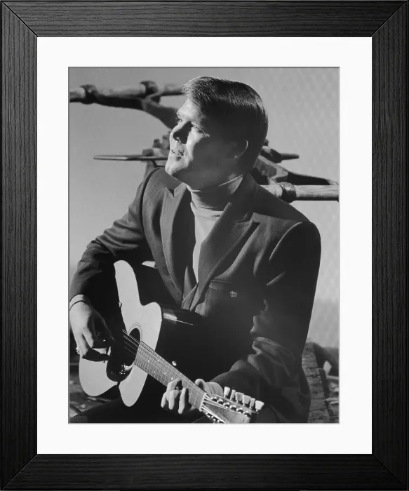 Framed Print : Glen Campbell Playing the Guitar Framed Print : Glen Campbell Playing the Guitar