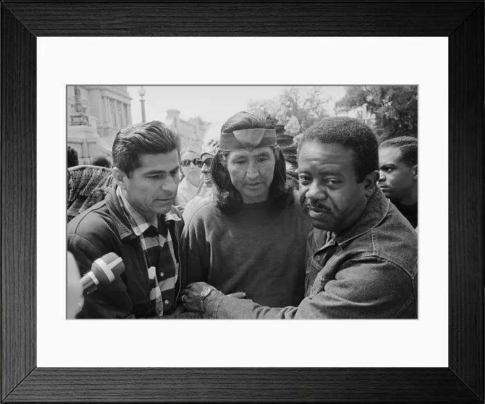 Framed Print : Reies Tijerina, Rev.Ralph Abernathy, & Al Bridges Framed Print : Reies Tijerina, Rev.Ralph Abernathy, & Al Bridges