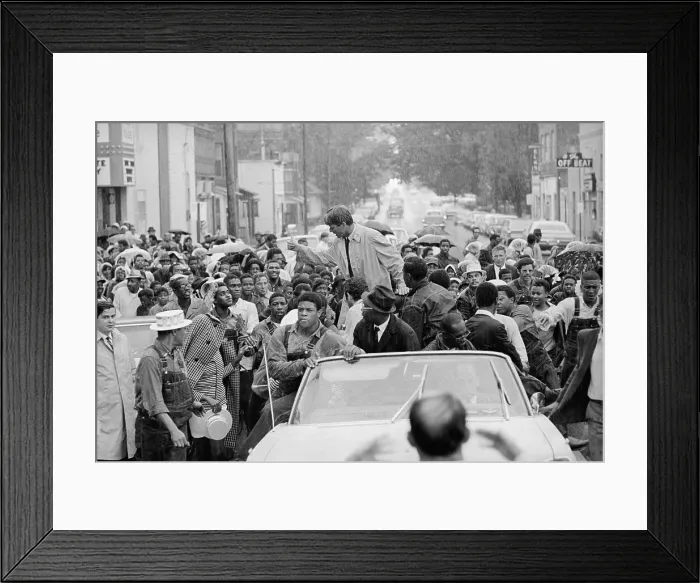 Framed Print : Robert F. Kennedy Standing in Motorcade Framed Print : Robert F. Kennedy Standing in Motorcade