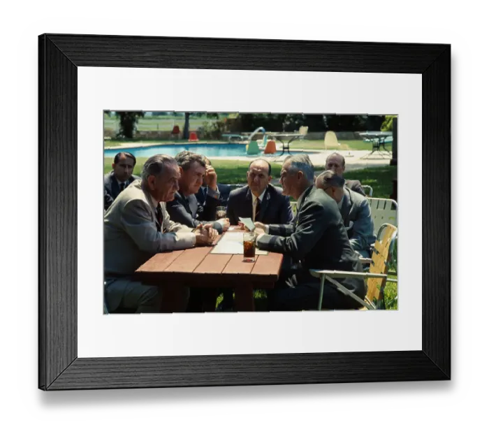 Framed Print : Lyndon Johnson Having Meeting with Australian Representatives Framed Print : Lyndon Johnson Having Meeting with Australian Representatives