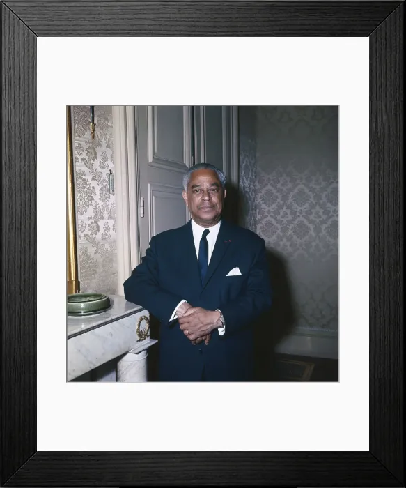 Framed Print : Portrait of Gaston Monnerville Framed Print : Portrait of Gaston Monnerville