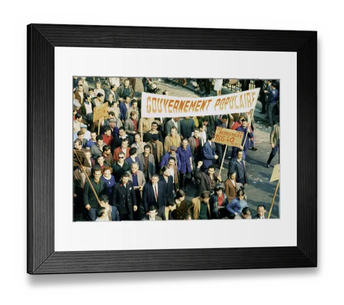Framed Print : People Marching in Rally Framed Print : People Marching in Rally