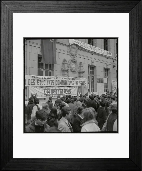 Framed Print : Pro-Communist Banners Hung By Students Framed Print : Pro-Communist Banners Hung By Students
