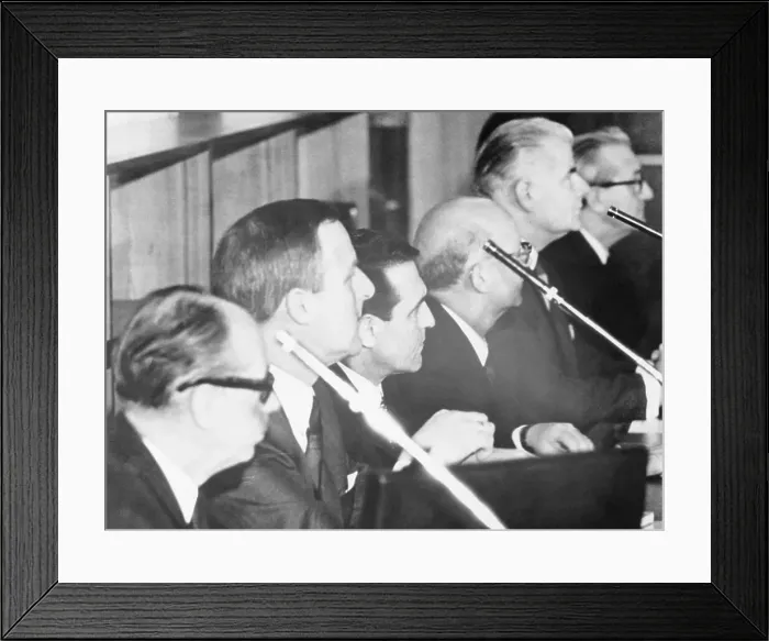 Framed Print : Defendants at Thalidomide Trial