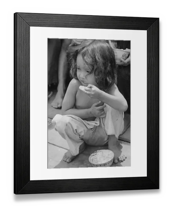 Framed Print : Vietnamese Child Eating