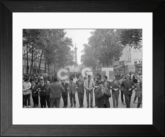 Framed Print : French Communist Worker Demonstrators Framed Print : French Communist Worker Demonstrators