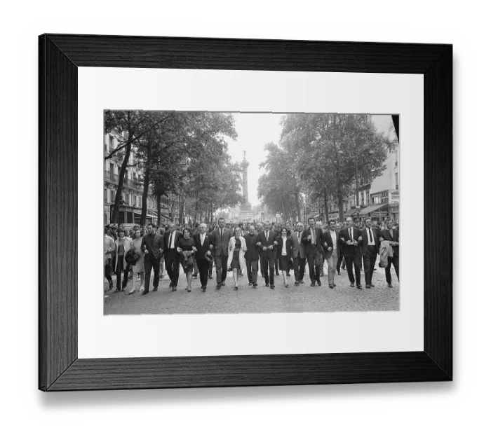Framed Print : French Communist Demonstrators Framed Print : French Communist Demonstrators