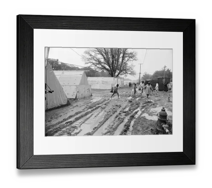 Framed Print : Rained Out City Of Poor People's Marchers Framed Print : Rained Out City Of Poor People's Marchers