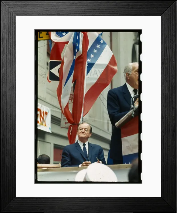 Framed Print : Hubert Humprey Campaigning in New York Framed Print : Hubert Humprey Campaigning in New York