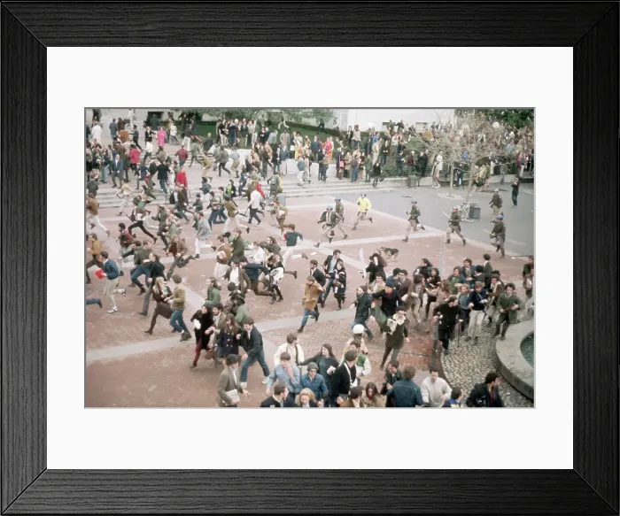 Framed Print : Striking Communist Students Demonstrate Framed Print : Striking Communist Students Demonstrate