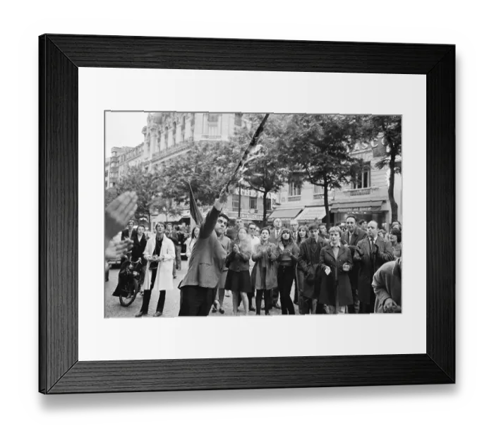 Framed Print : French Demonstrators Framed Print : French Demonstrators