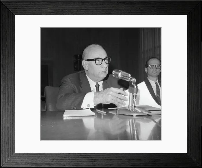 Framed Print : Newark Mayor Hugh Addonizio Testifying Framed Print : Newark Mayor Hugh Addonizio Testifying