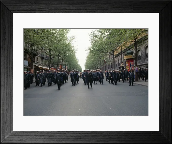 Framed Print : Riot Police, Paris Framed Print : Riot Police, Paris