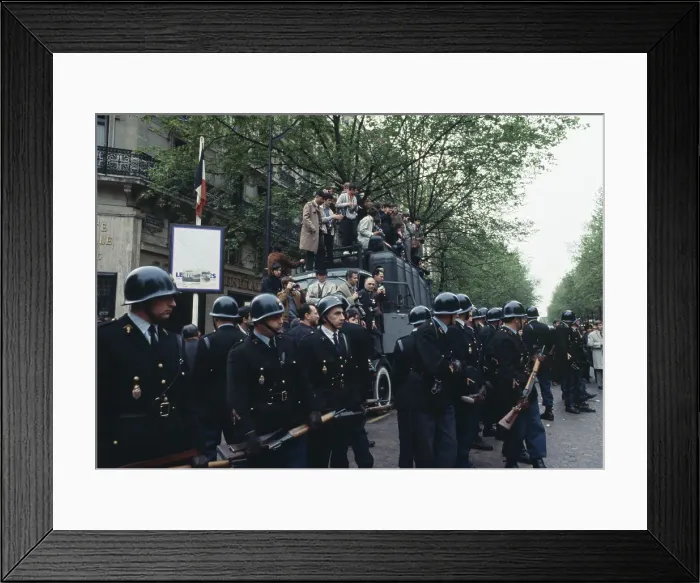 Framed Print : Riot Police, Paris Framed Print : Riot Police, Paris