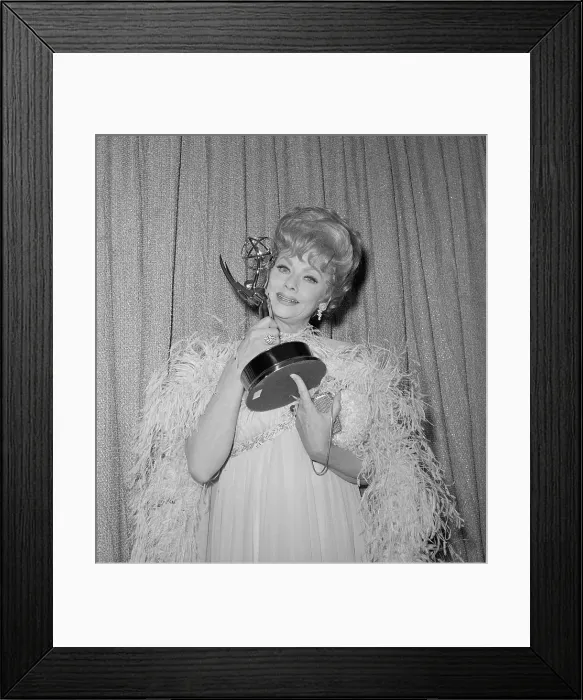 Framed Print : Lucille Ball with Emmy Award Framed Print : Lucille Ball with Emmy Award
