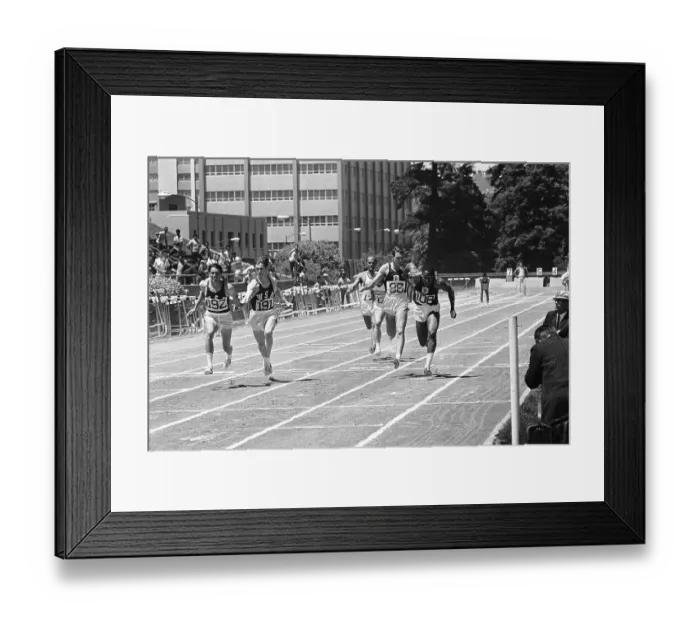 Framed Print : O.J. Simpson Takes Baton During Relay Race Framed Print : O.J. Simpson Takes Baton During Relay Race