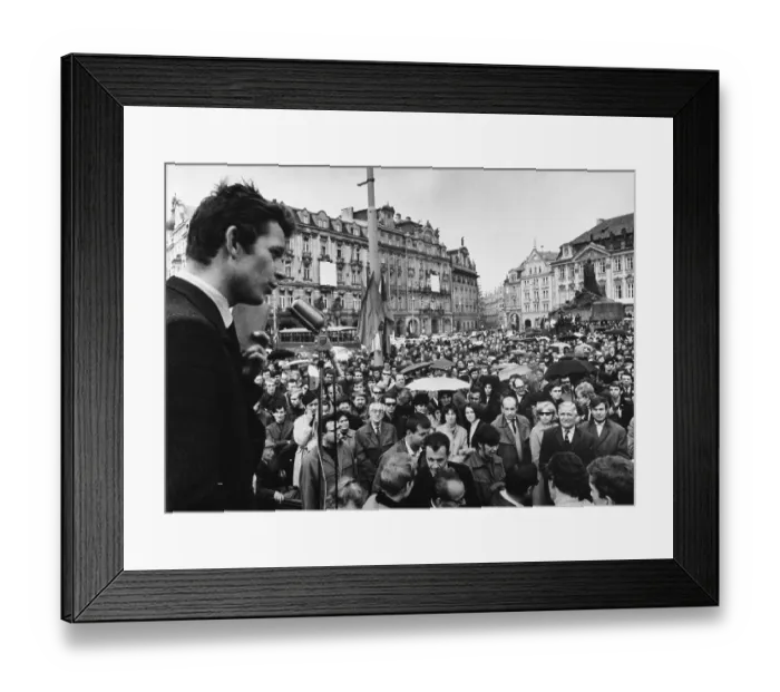 Framed Print : Speaker Addresses Czech Crowd In Prague 1968 Framed Print : Speaker Addresses Czech Crowd In Prague 1968