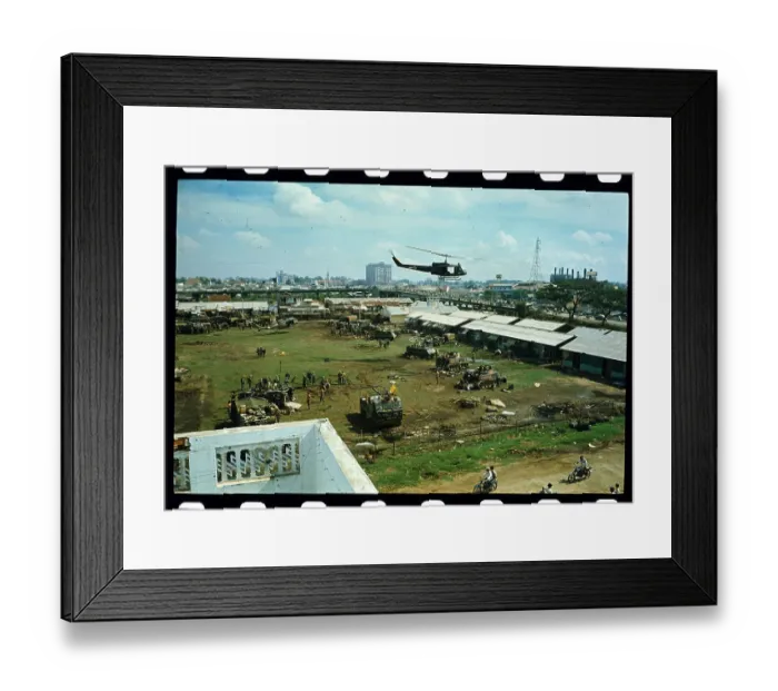 Framed Print : Helicopter Over Cholon, Saigon Framed Print : Helicopter Over Cholon, Saigon