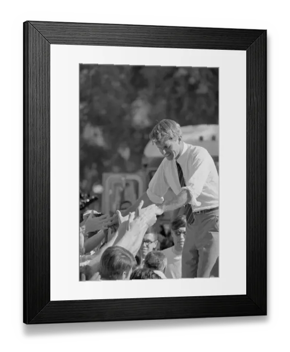 Framed Print : Bobby Kennedy on Presidential Campaign Trail Framed Print : Bobby Kennedy on Presidential Campaign Trail