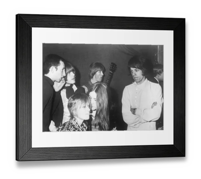 Framed Print : Rolling Stones and Marianne Faithfull Backstage Framed Print : Rolling Stones and Marianne Faithfull Backstage