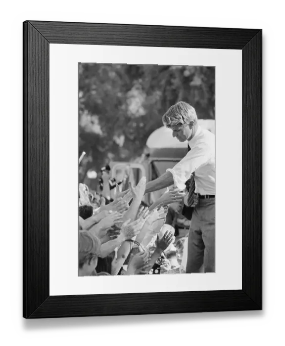 Framed Print : Robert Kennedy on Campaign Trail Framed Print : Robert Kennedy on Campaign Trail