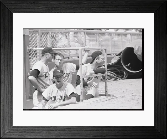 Framed Print : Mickey Mantle Getting Ready to Spit in the Dugout Framed Print : Mickey Mantle Getting Ready to Spit in the Dugout