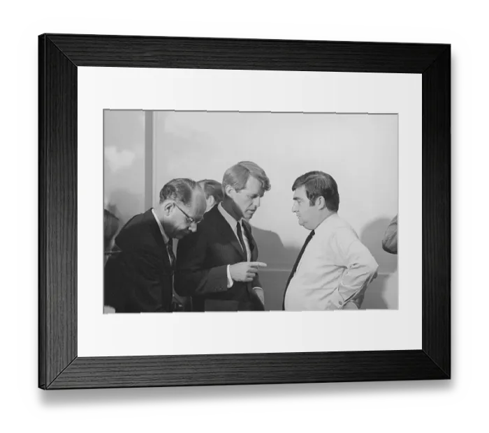 Framed Print : Robert Kennedy Talking to Pierre Salinger Framed Print : Robert Kennedy Talking to Pierre Salinger