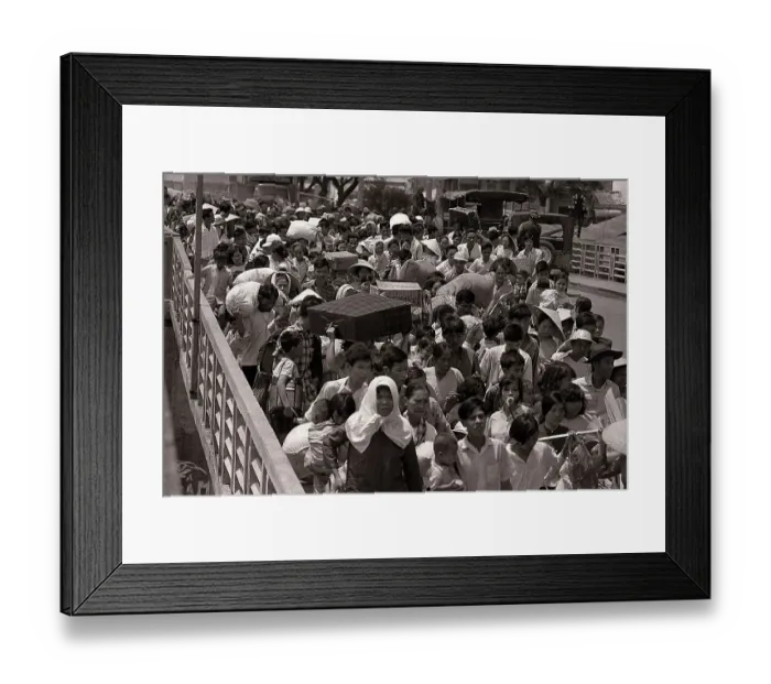 Framed Print : Homeless Vietnamese Refugees Framed Print : Homeless Vietnamese Refugees