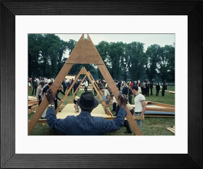 Framed Print : Construction Of Resurrection City Framed Print : Construction Of Resurrection City