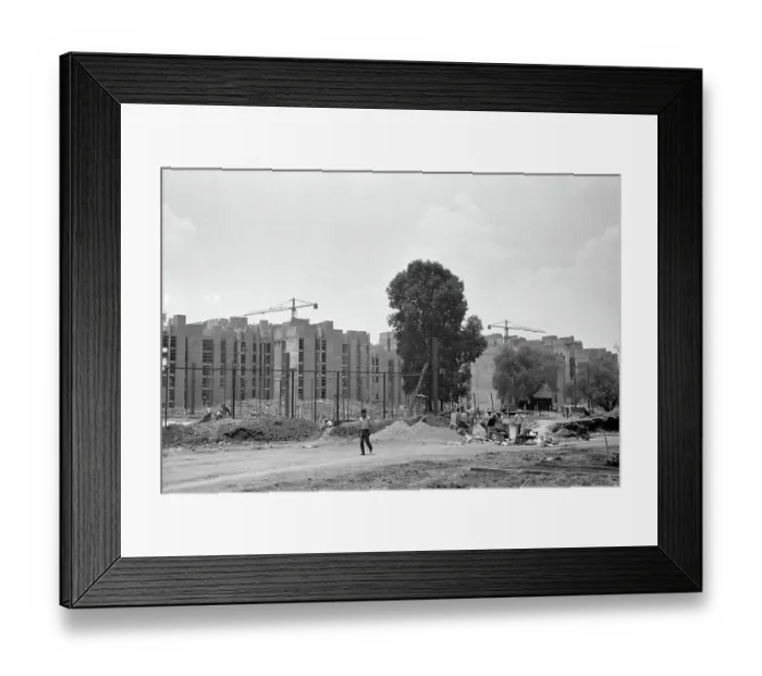 Framed Print : Olympic Village Construction in Mexico City Framed Print : Olympic Village Construction in Mexico City