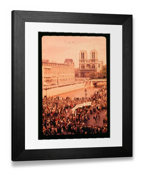 Framed Print : Protesters Marching in Paris Framed Print : Protesters Marching in Paris