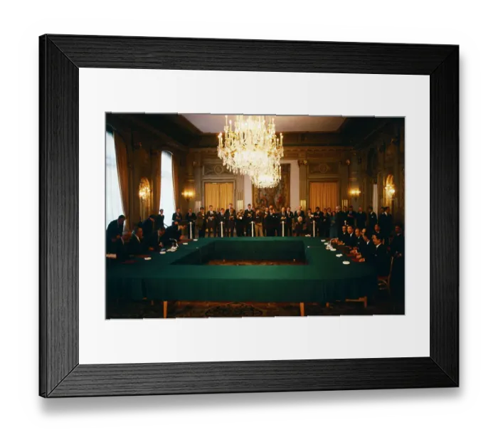 Framed Print : Delegations for Peace Talks During Vietnamese War