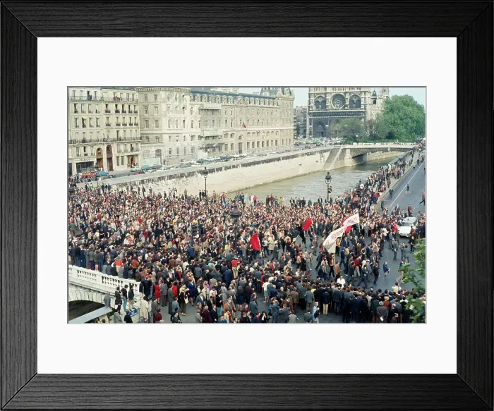 Framed Print : Protesters Marching in Paris Framed Print : Protesters Marching in Paris