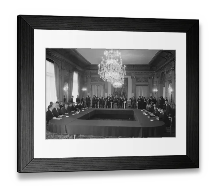 Framed Print : Peace Talks in Paris Framed Print : Peace Talks in Paris