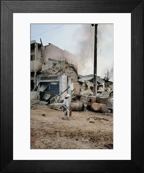 Framed Print : Vietnamese Girl Carrying Belongongs Framed Print : Vietnamese Girl Carrying Belongongs