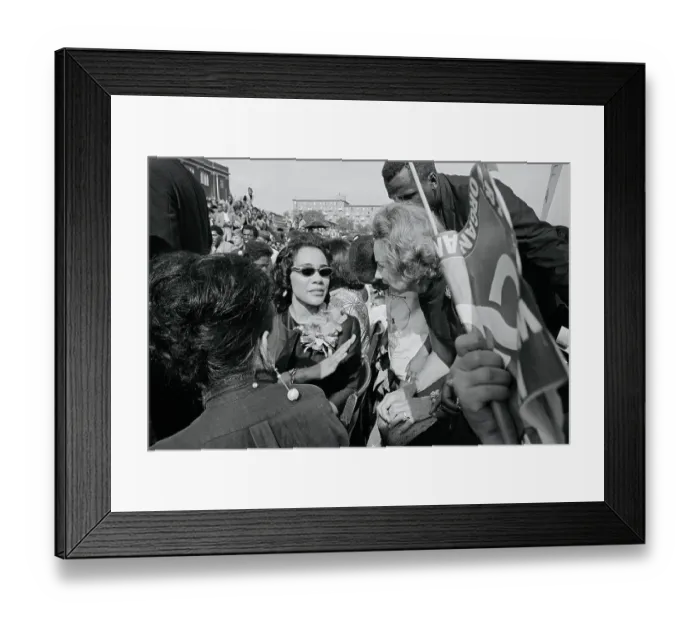Framed Print : Coretta Scott King Gesturing to Ethel Kennedy at Rally Framed Print : Coretta Scott King Gesturing to Ethel Kennedy at Rally
