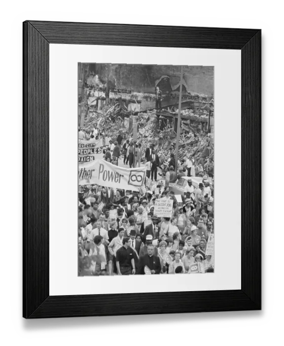 Framed Print : Demonstration for Welfare Rights in Washington, DC Framed Print : Demonstration for Welfare Rights in Washington, DC