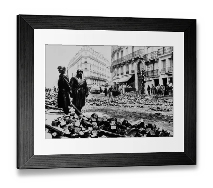 Framed Print : Scene Of Destruction After Paris Riots Framed Print : Scene Of Destruction After Paris Riots