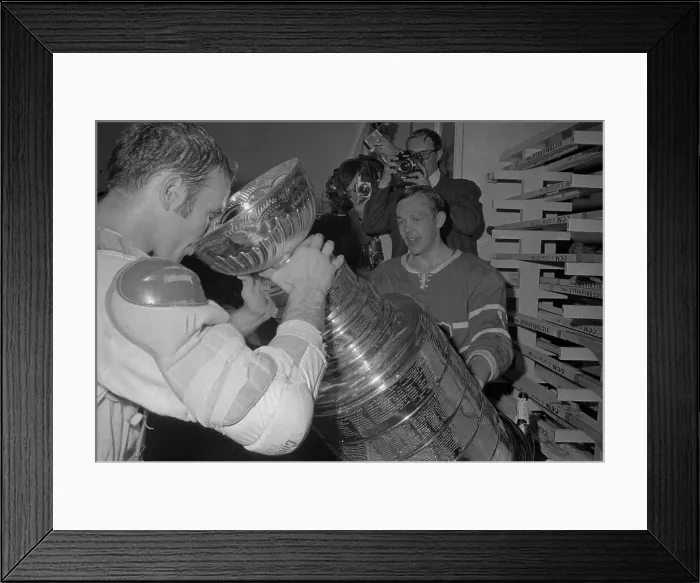 Framed Print : Canadiens Taking Victory Drink From Stanley Cup^DTI Framed Print : Canadiens Taking Victory Drink From Stanley Cup^DTI