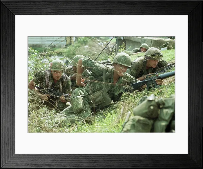 Framed Print : Troops in Trench with Machine Guns Framed Print : Troops in Trench with Machine Guns