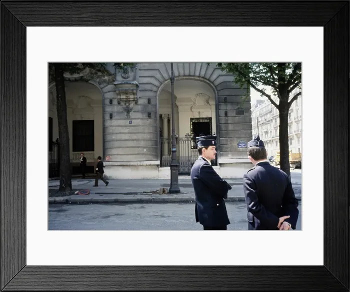 Framed Print : Police Officers In Paris Framed Print : Police Officers In Paris