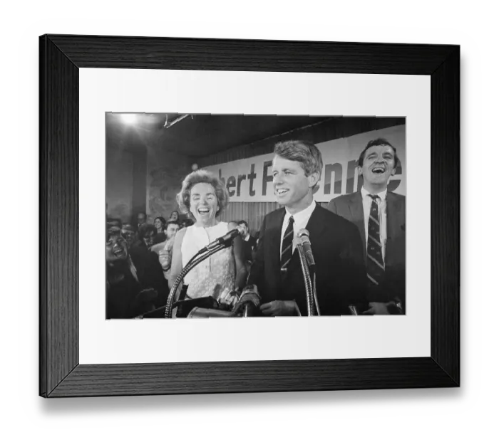 Framed Print : Robert and Ethel Kennedy at Campaign Podium Framed Print : Robert and Ethel Kennedy at Campaign Podium